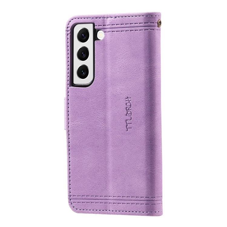 For Samsung Galaxy S22 5G Splicing Leather Phone Case(Purple) For Samsung Galaxy S22 5G Splicing Leather Phone Case(Purple)