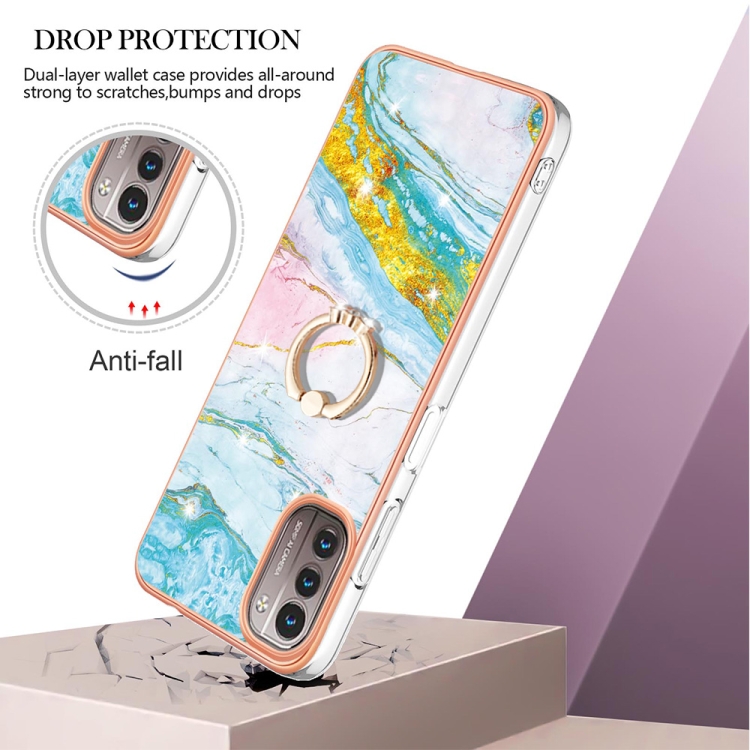 Custodia Per Nokia G11/G21 – Cover In TPU Rigato Nero, Con Motivo Carbonio, Antiurto, Presa Antiscivolo