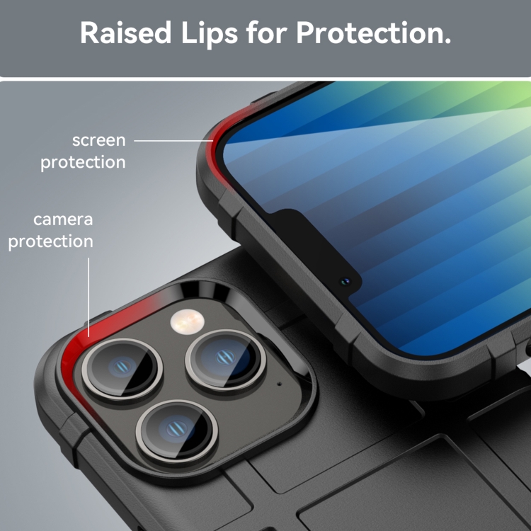 For iPhone 14 Rugged Shield Full Coverage Shockproof TPU Case (Black) For iPhone 14 Rugged Shield Full Coverage Shockproof TPU Case (Black)