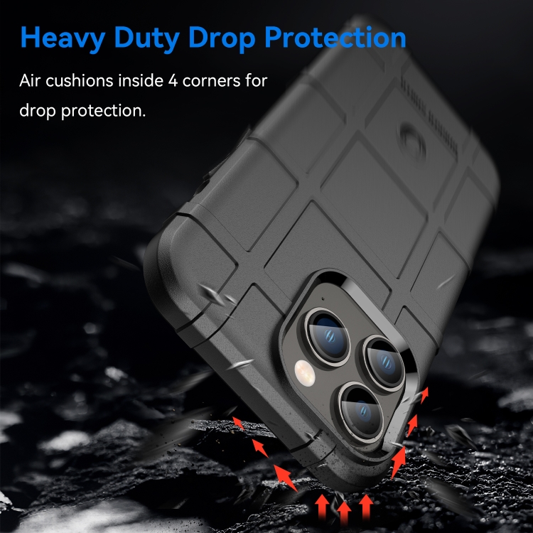 For iPhone 14 Rugged Shield Full Coverage Shockproof TPU Case (Black) For iPhone 14 Rugged Shield Full Coverage Shockproof TPU Case (Black)