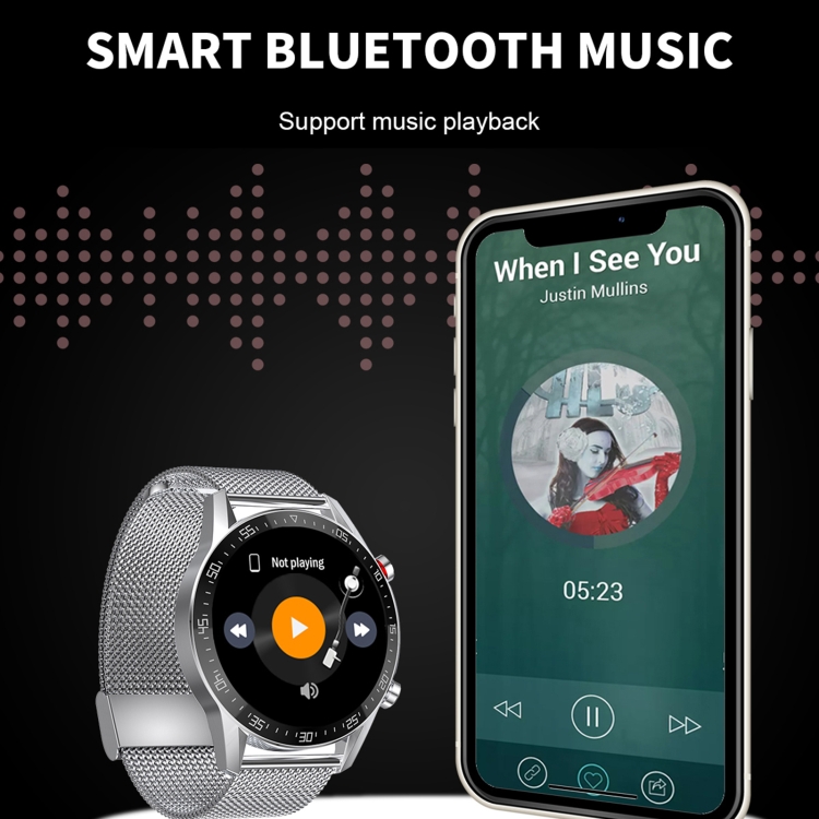SK7PLUS 1.28 pulgadas Strap de cuero de pantalla IPS Smart Watch, admite Bluetooth Call/Sleep Monitoring (marrón) - B5