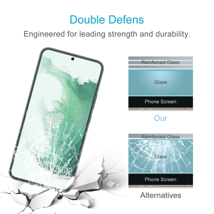 For Samsung Galaxy S22+ 5G 0.18mm 9H 2.5D Tempered Glass Fingerprint Unlock Film For Samsung Galaxy S22+ 5G 0.18mm 9H 2.5D Tempered Glass Fingerprint Unlock Film