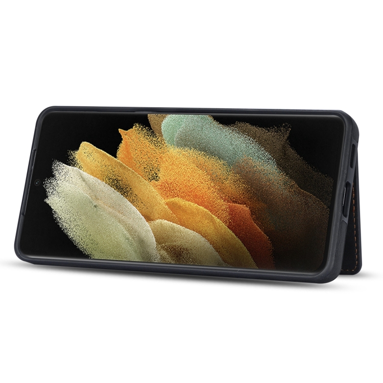 For Samsung Galaxy S21 Ultra 5G Zipper Card Holder Phone Case(Black) For Samsung Galaxy S21 Ultra 5G Zipper Card Holder Phone Case(Black)