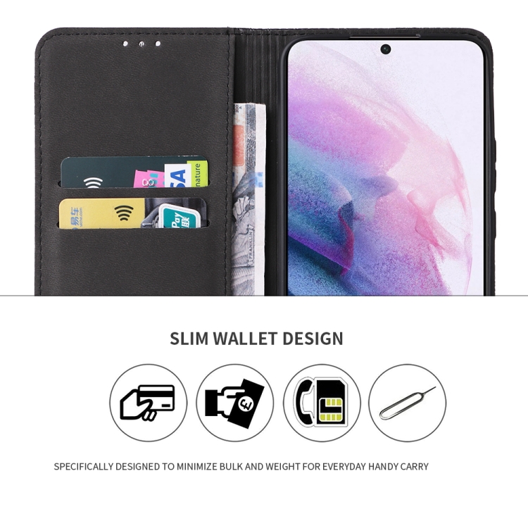 For Samsung Galaxy S22+ 5G Fierre Shann Crocodile Texture Magnetic Genuine Leather Phone Case(Black) For Samsung Galaxy S22+ 5G Fierre Shann Crocodile Texture Magnetic Genuine Leather Phone Case(Black)