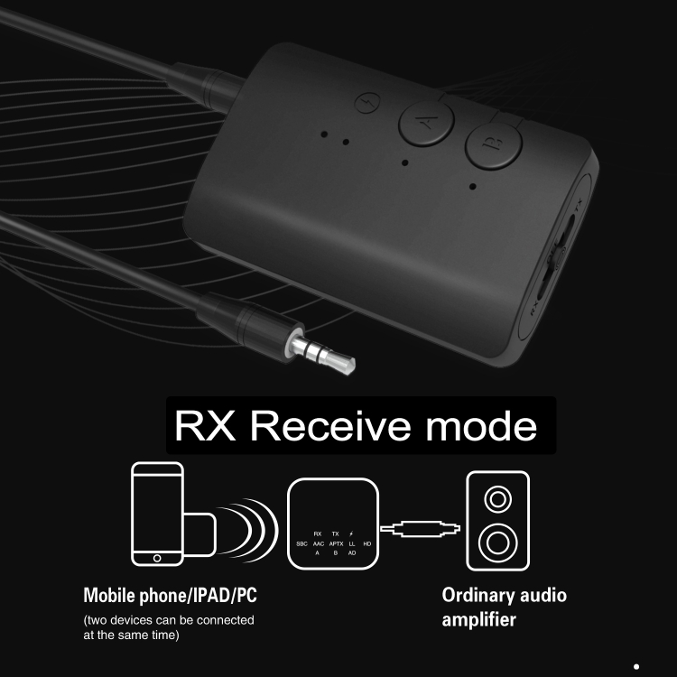 LE505 Bluetooth Receiver Transceiver Adapter(Black) LE505 Bluetooth Receiver Transceiver Adapter(Black)