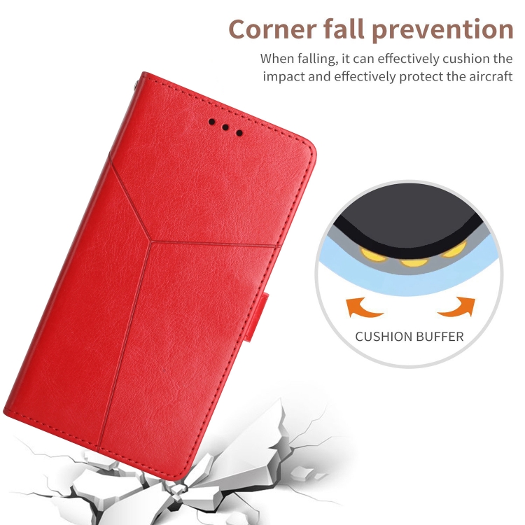 For iPhone 14 Y Stitching Horizontal Flip Leather Phone Case (Red) For iPhone 14 Y Stitching Horizontal Flip Leather Phone Case (Red)