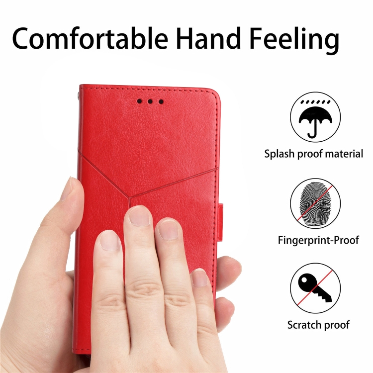 For iPhone 14 Y Stitching Horizontal Flip Leather Phone Case (Red) For iPhone 14 Y Stitching Horizontal Flip Leather Phone Case (Red)