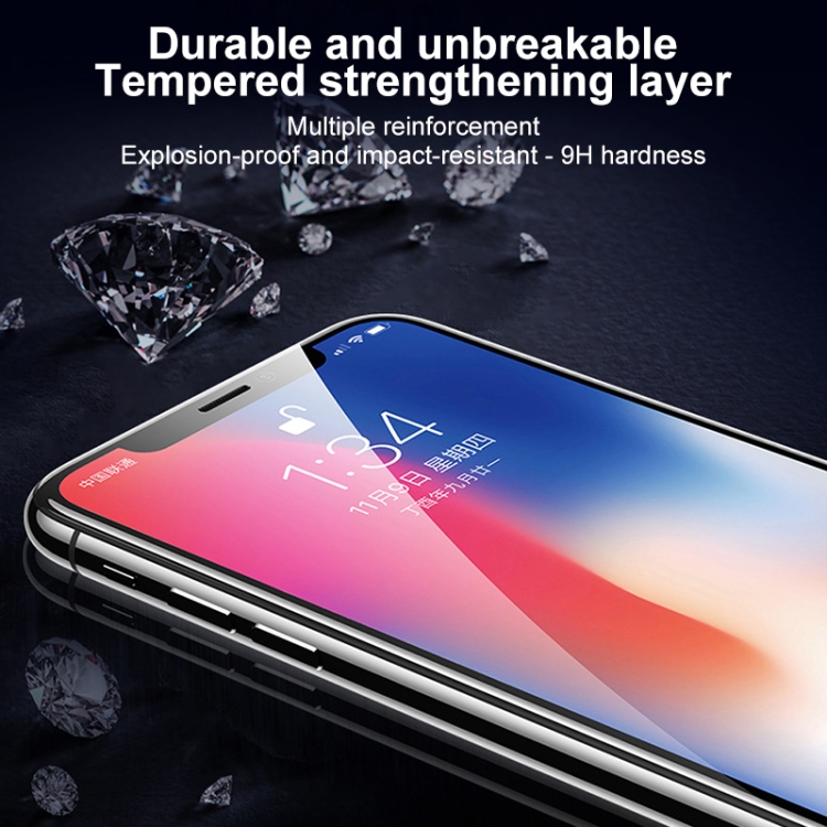 For iPhone 11 / XR Shield Arc Tempered Glass Film