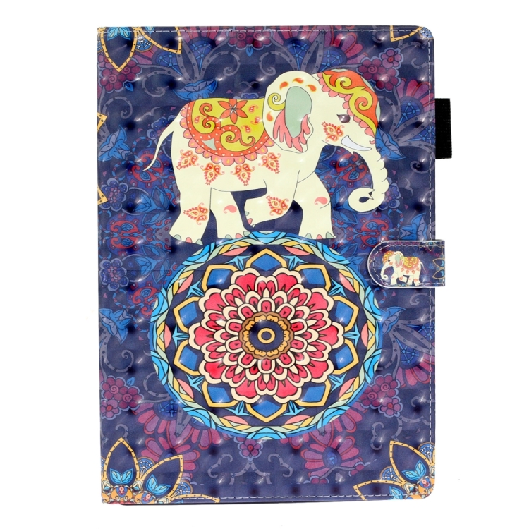 For iPad 10.2 2021 A2602 3D Embossing Pattern Leather Tablet Case(Elephant) For iPad 10.2 2021 A2602 3D Embossing Pattern Leather Tablet Case(Elephant)