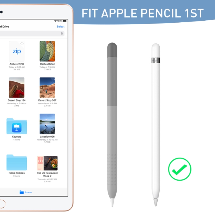 Dux Ducis gradient silicone stylus Vỏ bảo vệ cho Apple Pencil 1st Gen (màu xám) - 2