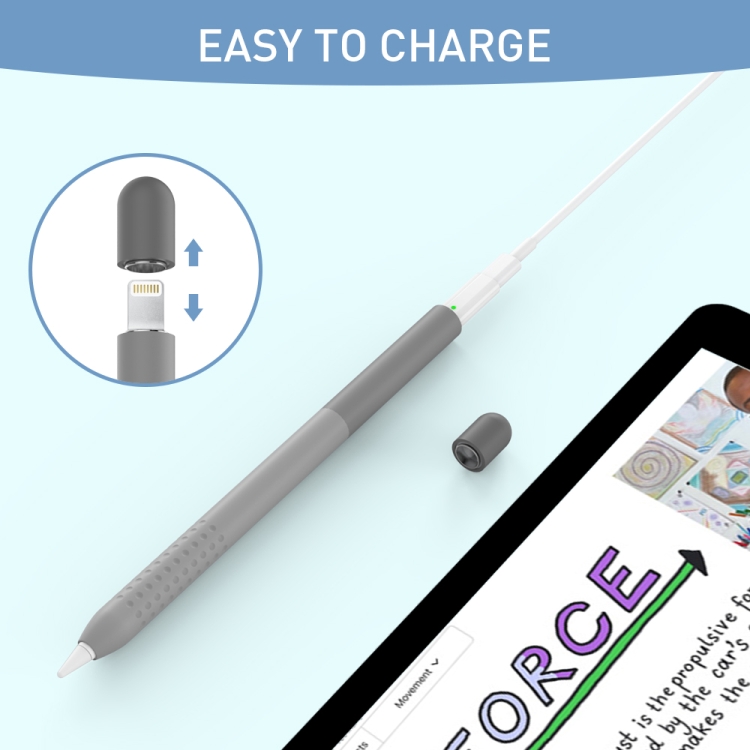 Dux Ducis gradient silicone stylus Vỏ bảo vệ cho Apple Pencil 1st Gen (màu xám) - 5