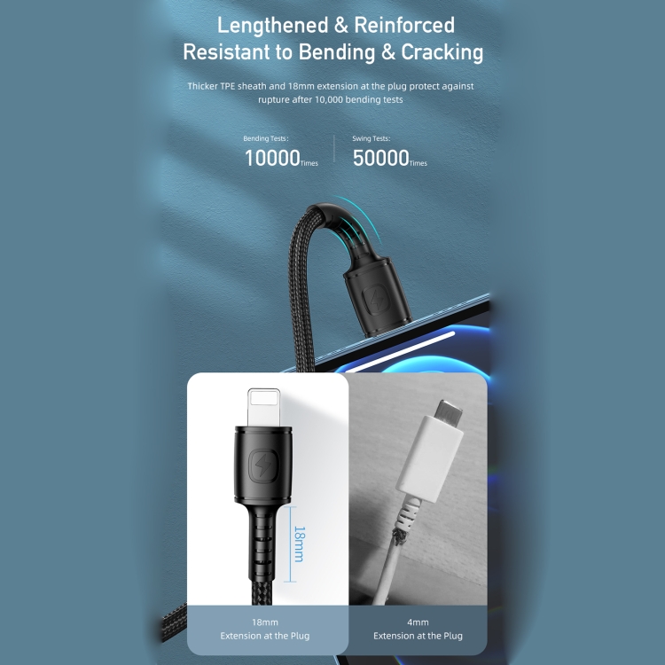 awei CL-118L 20W Type-C / USB-C to 8 Pin Fast Charging Data Cable, Length: 1m(Black) awei CL-118L 20W Type-C / USB-C to 8 Pin Fast Charging Data Cable, Length: 1m(Black)
