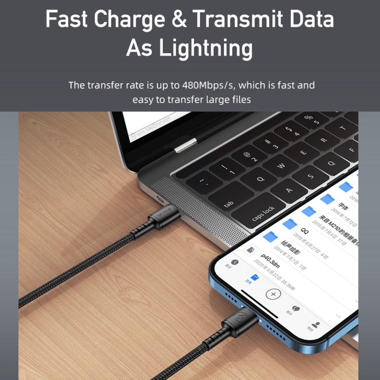 awei CL-118L 20W Type-C / USB-C to 8 Pin Fast Charging Data Cable, Length: 1m(Black) awei CL-118L 20W Type-C / USB-C to 8 Pin Fast Charging Data Cable, Length: 1m(Black)