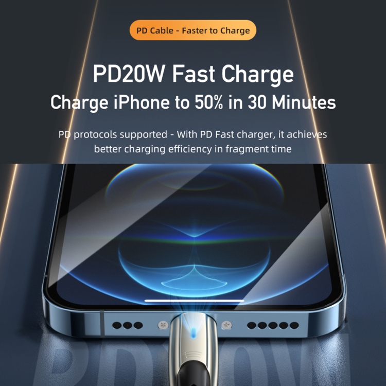 awei CL-119L Type-C / USB-C to 8 Pin Nylon Braid Fast Charging Cable, Length: 1m(Black) awei CL-119L Type-C / USB-C to 8 Pin Nylon Braid Fast Charging Cable, Length: 1m(Black)