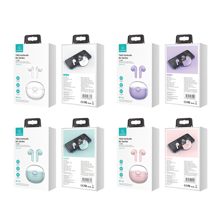 USAMS BU12 TWS Half In-Ear Bluetooth 5.1 Wireless Earphones(Green) USAMS BU12 TWS Half In-Ear Bluetooth 5.1 Wireless Earphones(Green)