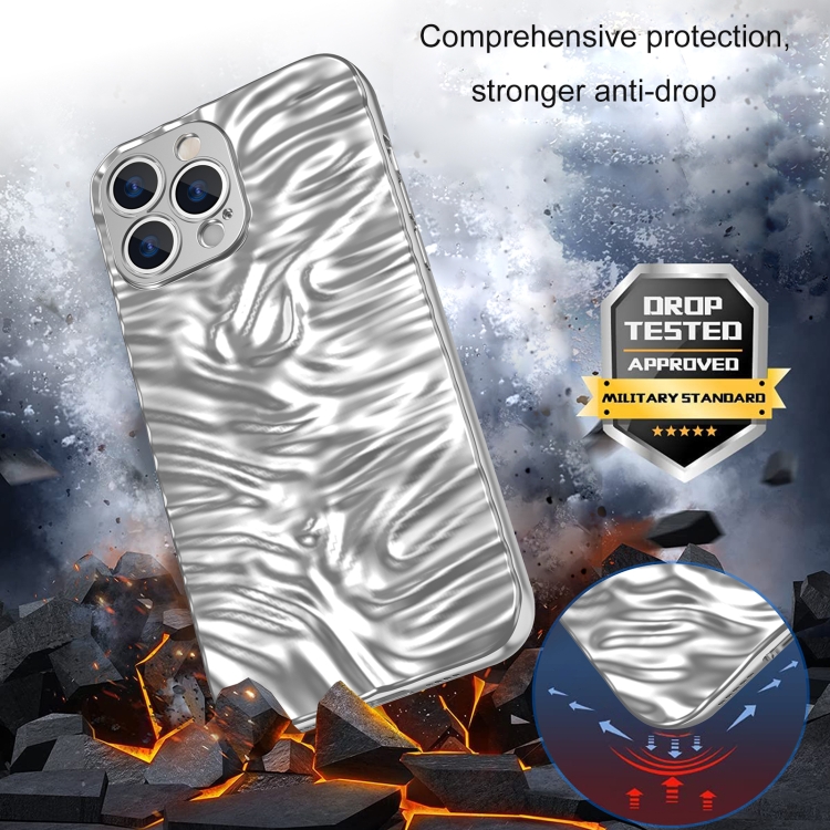 For iPhone 13 Pro Max Wave Electroplating TPU Phone Case (Glossy Silver) For iPhone 13 Pro Max Wave Electroplating TPU Phone Case (Glossy Silver)