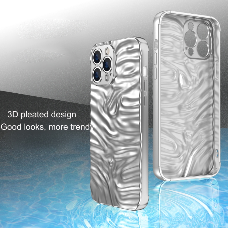 For iPhone 13 Pro Max Wave Electroplating TPU Phone Case (Glossy Silver) For iPhone 13 Pro Max Wave Electroplating TPU Phone Case (Glossy Silver)
