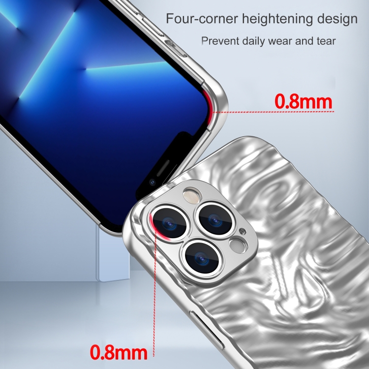 For iPhone 13 Pro Max Wave Electroplating TPU Phone Case (Glossy Silver) For iPhone 13 Pro Max Wave Electroplating TPU Phone Case (Glossy Silver)