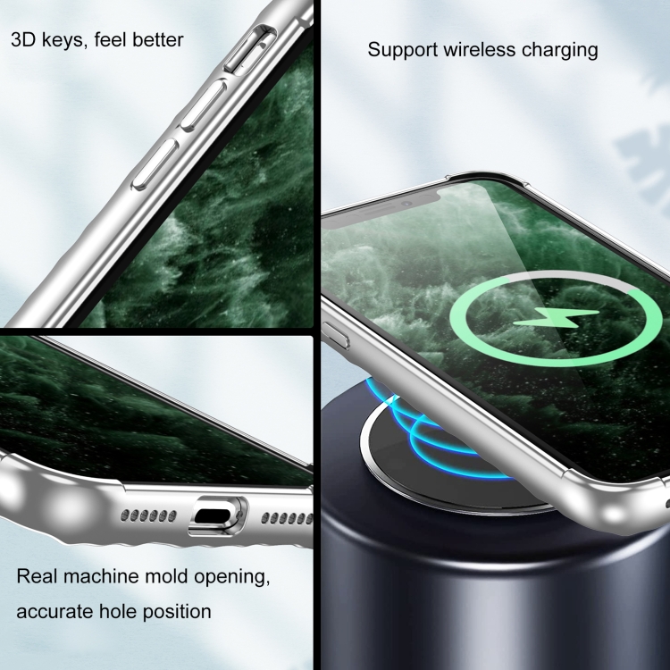 For iPhone 13 Pro Max Wave Electroplating TPU Phone Case (Glossy Silver) For iPhone 13 Pro Max Wave Electroplating TPU Phone Case (Glossy Silver)