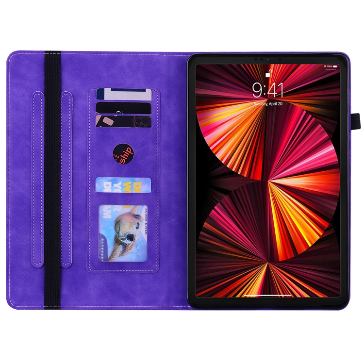For iPad Pro 12.9 2022 / 2021 / 2020 Skin Feel Solid Color Zipper Smart Leather Tablet Case(Purple) For iPad Pro 12.9 2022 / 2021 / 2020 Skin Feel Solid Color Zipper Smart Leather Tablet Case(Purple)