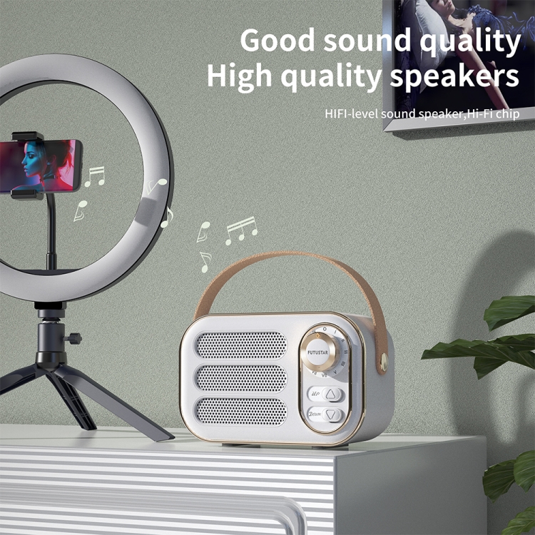 DW13 Portable HIFI Mini Retro Wireless Bluetooth Speaker(White) DW13 Portable HIFI Mini Retro Wireless Bluetooth Speaker(White)