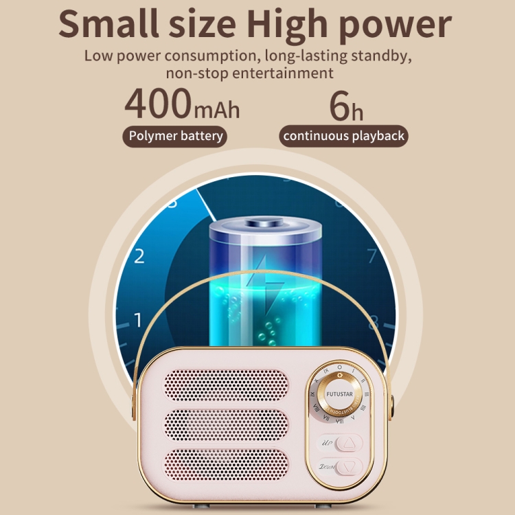 DW13 Portable HIFI Mini Retro Wireless Bluetooth Speaker(White) DW13 Portable HIFI Mini Retro Wireless Bluetooth Speaker(White)
