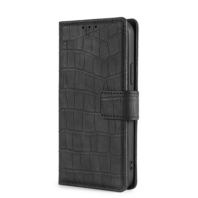 For Samsung Galaxy S22+ 5G Skin Feel Crocodile Magnetic Clasp Leather Phone Case(Black) For Samsung Galaxy S22+ 5G Skin Feel Crocodile Magnetic Clasp Leather Phone Case(Black)