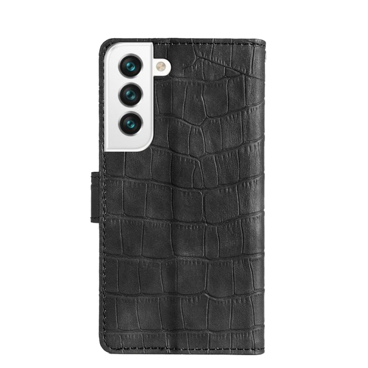 For Samsung Galaxy S22+ 5G Skin Feel Crocodile Magnetic Clasp Leather Phone Case(Black) For Samsung Galaxy S22+ 5G Skin Feel Crocodile Magnetic Clasp Leather Phone Case(Black)