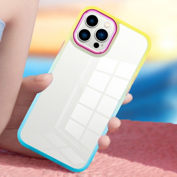 For iPhone 11 Pro Max Colorful Gradient Phone Case (Purple + Blue) For iPhone 11 Pro Max Colorful Gradient Phone Case (Purple + Blue)