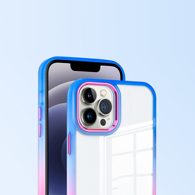 For iPhone 11 Pro Max Colorful Gradient Phone Case (Purple + Blue) For iPhone 11 Pro Max Colorful Gradient Phone Case (Purple + Blue)
