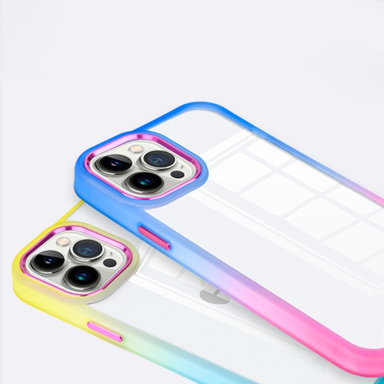 For iPhone 11 Pro Max Colorful Gradient Phone Case (Purple + Blue) For iPhone 11 Pro Max Colorful Gradient Phone Case (Purple + Blue)