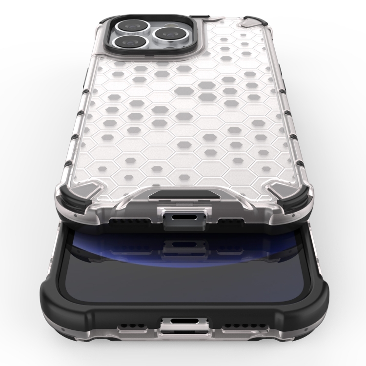 For iPhone 14 Pro Shockproof Honeycomb PC + TPU Phone Case (Blue) For iPhone 14 Pro Shockproof Honeycomb PC + TPU Phone Case (Blue)