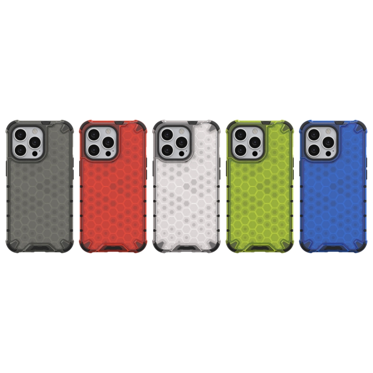 For iPhone 14 Pro Shockproof Honeycomb PC + TPU Phone Case (Blue) For iPhone 14 Pro Shockproof Honeycomb PC + TPU Phone Case (Blue)