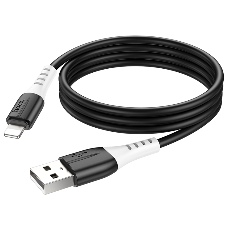 hoco X82 2.4A USB to 8 Pin Silicone Charging Data Cable,Length: 1m(Black) hoco X82 2.4A USB to 8 Pin Silicone Charging Data Cable,Length: 1m(Black)