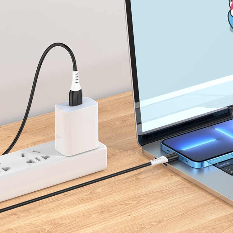 hoco X82 2.4A USB to 8 Pin Silicone Charging Data Cable,Length: 1m(Black) hoco X82 2.4A USB to 8 Pin Silicone Charging Data Cable,Length: 1m(Black)