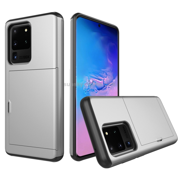 For Galaxy S20 Ultra Shockproof Rugged Armor Protective Case with Card Slot(Silver) For Galaxy S20 Ultra Shockproof Rugged Armor Protective Case with Card Slot(Silver)