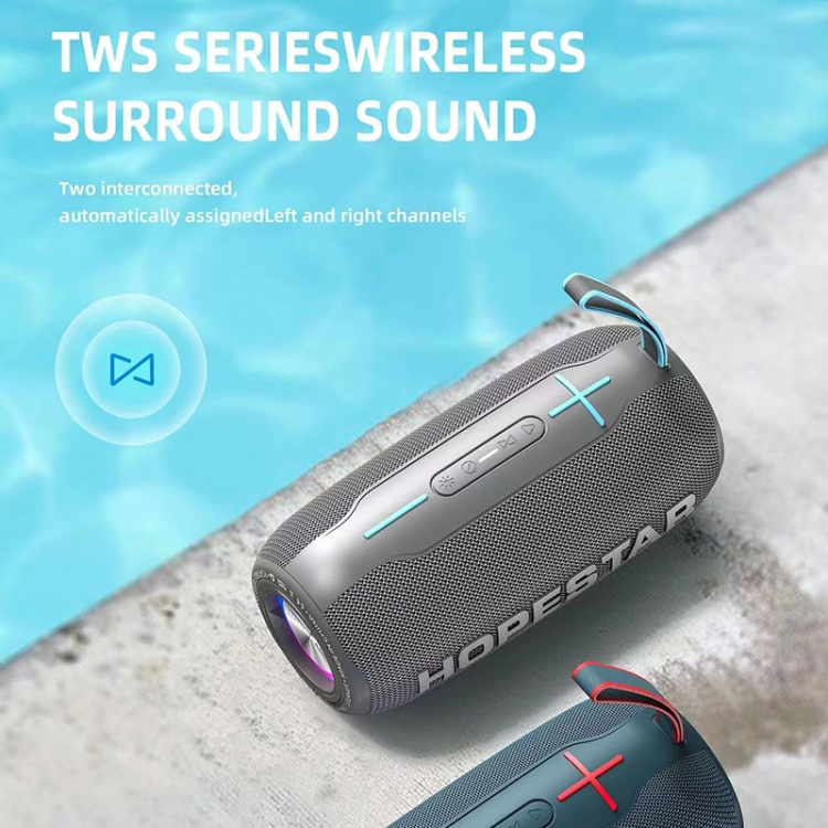 HOPESTAR H49 RGB Light TWS Waterproof Wireless Bluetooth Speaker(Grey) HOPESTAR H49 RGB Light TWS Waterproof Wireless Bluetooth Speaker(Grey)