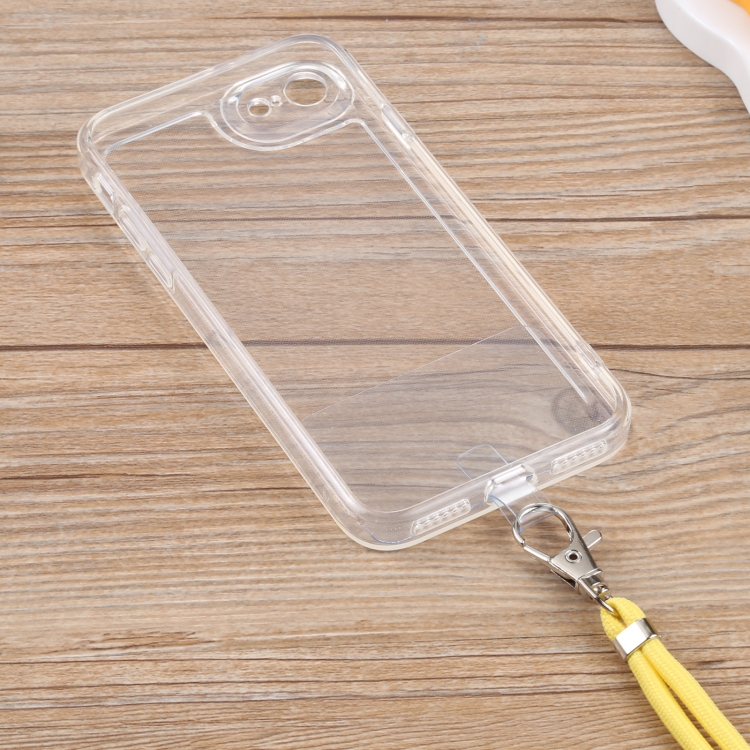 For iPhone SE 2022 / SE 2020 / 8 / 7 Lanyard Transparent TPU Phone Case(Yellow) For iPhone SE 2022 / SE 2020 / 8 / 7 Lanyard Transparent TPU Phone Case(Yellow)