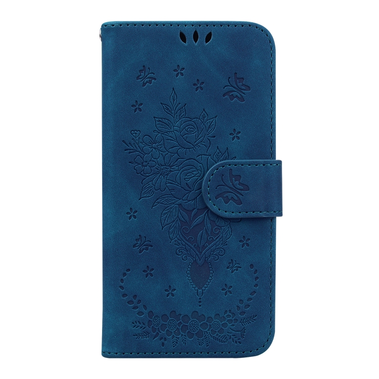 For iPhone 11 Butterfly Rose Embossed Leather Phone Case (Blue) For iPhone 11 Butterfly Rose Embossed Leather Phone Case (Blue)