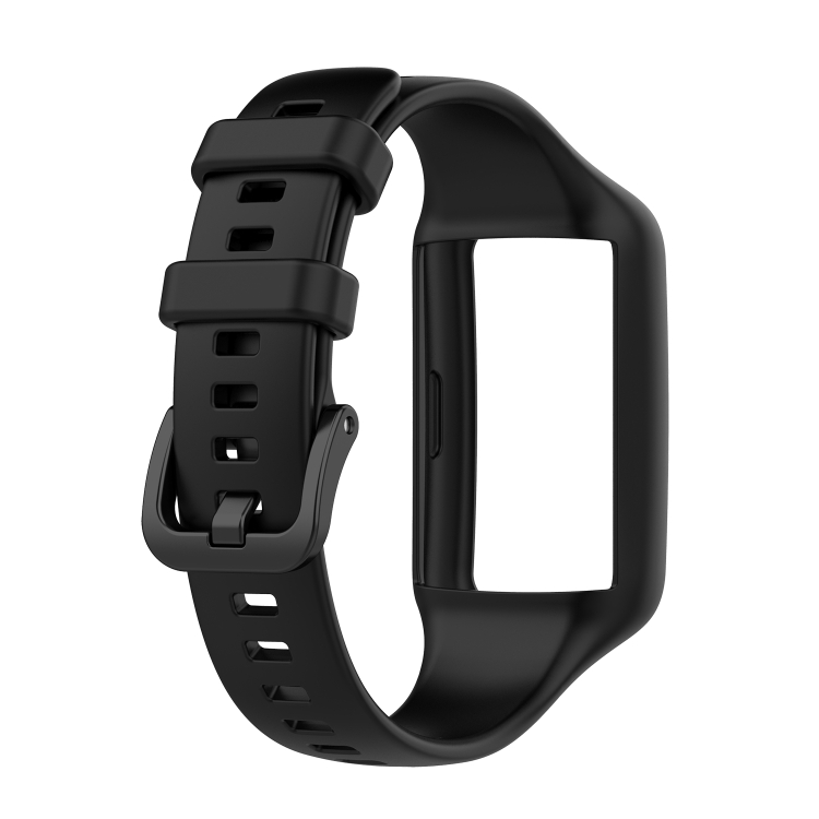 Huawei Band 7 / 6 Pro / 6 / Honor Band 7 / 6 ユニバーサル統合シリコン時計バンド（ブラック）