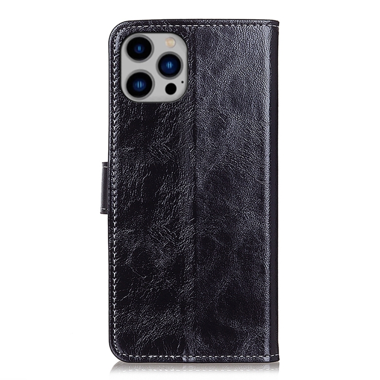 For iPhone 14 Plus Retro Crazy Horse Texture Horizontal Flip Leather Phone Case (Black) For iPhone 14 Plus Retro Crazy Horse Texture Horizontal Flip Leather Phone Case (Black)