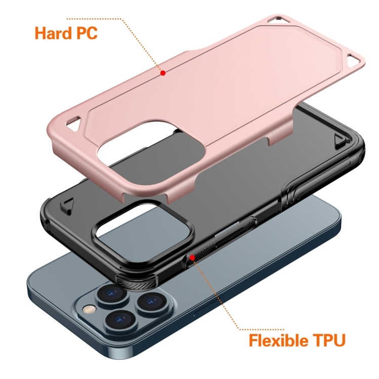 For iPhone 14 Pro Shockproof Rugged Armor Protective Phone Case (Rose Gold) For iPhone 14 Pro Shockproof Rugged Armor Protective Phone Case (Rose Gold)