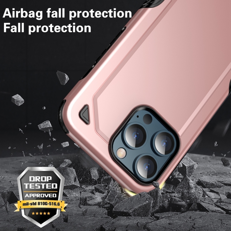 For iPhone 14 Pro Shockproof Rugged Armor Protective Phone Case (Rose Gold) For iPhone 14 Pro Shockproof Rugged Armor Protective Phone Case (Rose Gold)