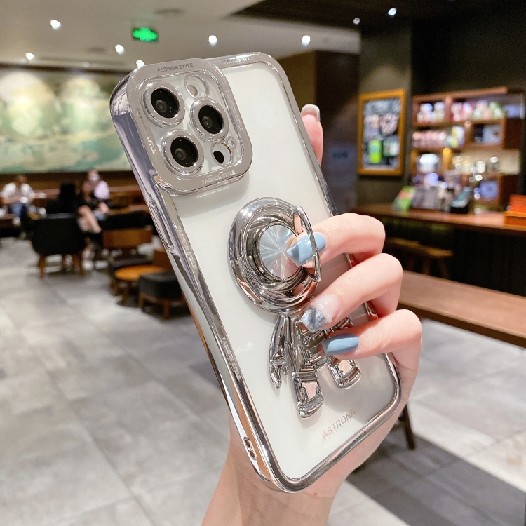 For iPhone 11 3D Astronaut Ring Holder Phone Case (Silver) For iPhone 11 3D Astronaut Ring Holder Phone Case (Silver)
