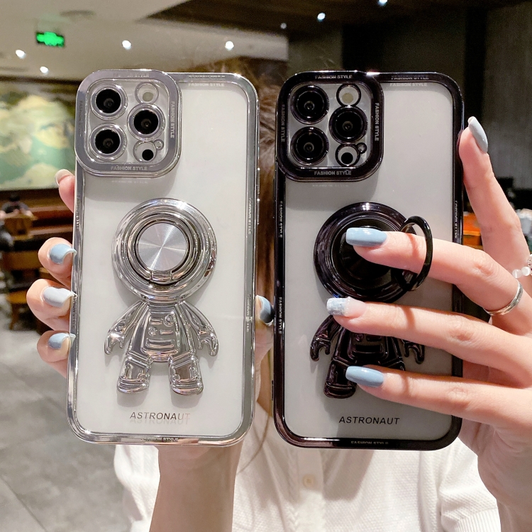 For iPhone 11 3D Astronaut Ring Holder Phone Case (Silver) For iPhone 11 3D Astronaut Ring Holder Phone Case (Silver)