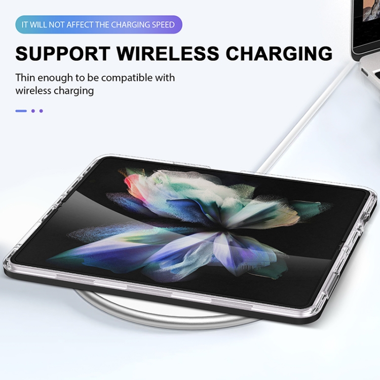 For Samsung Galaxy Z Fold4 Clear Acrylic+PC+TPU Shockproof Phone Case(Black) For Samsung Galaxy Z Fold4 Clear Acrylic+PC+TPU Shockproof Phone Case(Black)