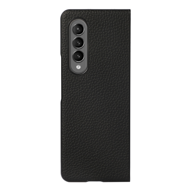 For Samsung Galaxy Z Fold4 Two-color Litchi Texture Phone Case(Black) For Samsung Galaxy Z Fold4 Two-color Litchi Texture Phone Case(Black)
