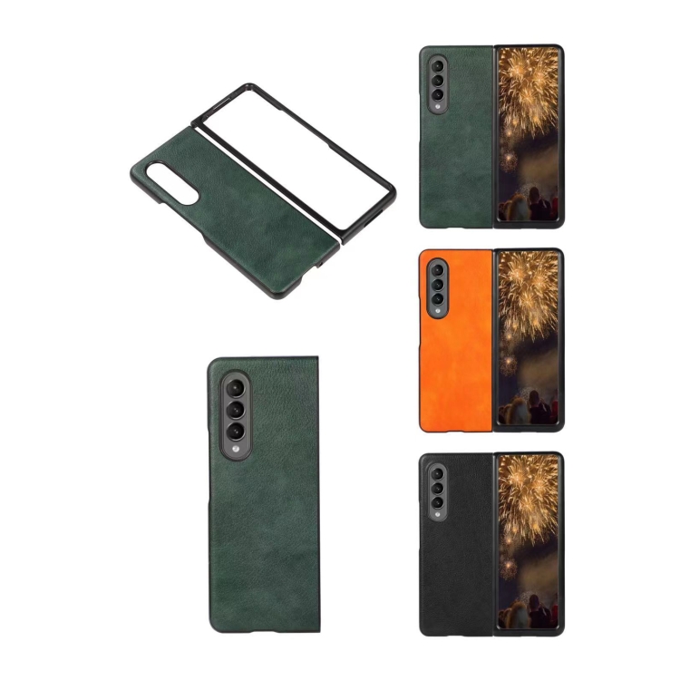 For Samsung Galaxy Z Fold4 Two-color Litchi Texture Phone Case(Black) For Samsung Galaxy Z Fold4 Two-color Litchi Texture Phone Case(Black)