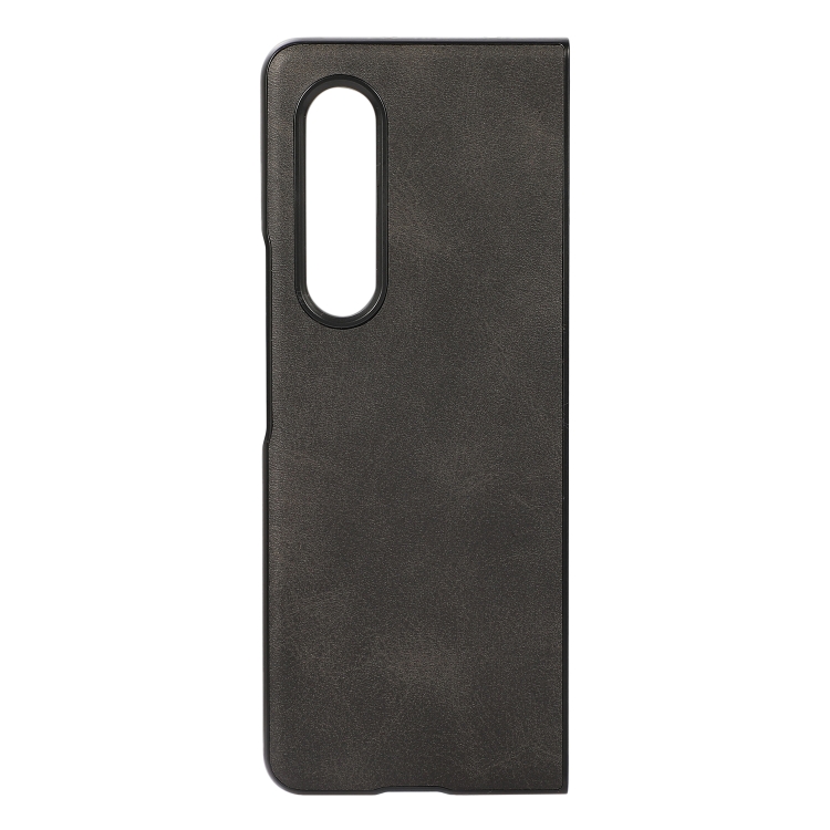 For Samsung Galaxy Z Fold4 Two-color Calf Texture Shockproof Phone Case(Black) For Samsung Galaxy Z Fold4 Two-color Calf Texture Shockproof Phone Case(Black)