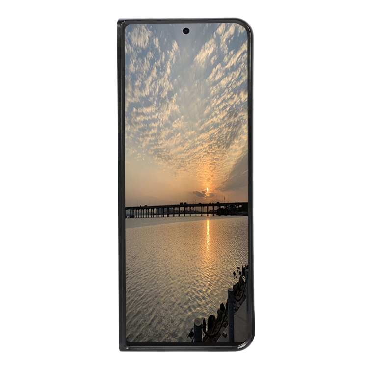 For Samsung Galaxy Z Fold4 Sheep Texture Genuine Leather Phone Case(Black) For Samsung Galaxy Z Fold4 Sheep Texture Genuine Leather Phone Case(Black)